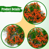 Maxbell Flower Cluster Miniature Bushy for Train Landscape Railroad Scenery Dioramas orange