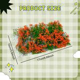 Maxbell Flower Cluster Miniature Bushy for Train Landscape Railroad Scenery Dioramas orange