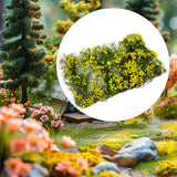 Maxbell Flower Cluster Miniature Bushy for Train Landscape Railroad Scenery Dioramas yellow