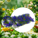 Maxbell Flower Cluster Miniature Bushy for Train Landscape Railroad Scenery Dioramas Blue Purple
