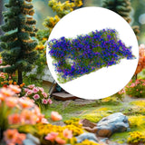 Maxbell Flower Cluster Miniature Bushy for Train Landscape Railroad Scenery Dioramas Blue Purple