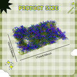 Maxbell Flower Cluster Miniature Bushy for Train Landscape Railroad Scenery Dioramas Blue Purple