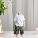 Maxbell 1:6 Scale Male T Shirt Costume for Doll 12 inch Male Action Figures Dress up White