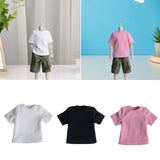 Maxbell 1:6 Scale Male T Shirt Costume for Doll 12 inch Male Action Figures Dress up White