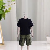 Maxbell 1:6 Scale Male T Shirt Costume for Doll 12 inch Male Action Figures Dress up Black