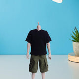 Maxbell 1:6 Scale Male T Shirt Costume for Doll 12 inch Male Action Figures Dress up Black