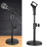 Maxbell Table Microphone Stand Round Base Sturdy Mic Holder for Concert Party Studio