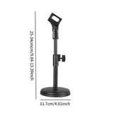 Maxbell Table Microphone Stand Round Base Sturdy Mic Holder for Concert Party Studio