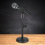 Maxbell Table Microphone Stand Round Base Sturdy Mic Holder for Concert Party Studio