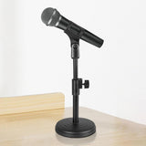 Maxbell Table Microphone Stand Round Base Sturdy Mic Holder for Concert Party Studio