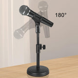 Maxbell Table Microphone Stand Round Base Sturdy Mic Holder for Concert Party Studio