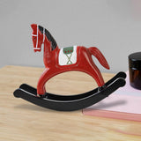 Maxbell Rocking Horse Statue Multifunction Ornament for Housewarming Office red