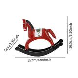 Maxbell Rocking Horse Statue Multifunction Ornament for Housewarming Office red