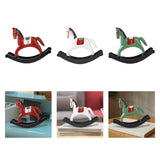 Maxbell Rocking Horse Statue Multifunction Ornament for Housewarming Office red