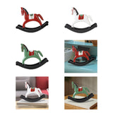Maxbell Rocking Horse Statue Multifunction Ornament for Housewarming Office red