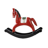 Maxbell Rocking Horse Statue Multifunction Ornament for Housewarming Office red