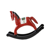 Maxbell Rocking Horse Statue Multifunction Ornament for Housewarming Office red
