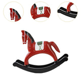 Maxbell Rocking Horse Statue Multifunction Ornament for Housewarming Office red