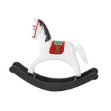Maxbell Rocking Horse Statue Multifunction Ornament for Housewarming Office white