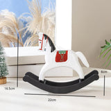 Maxbell Rocking Horse Statue Multifunction Ornament for Housewarming Office white