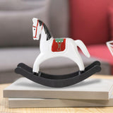 Maxbell Rocking Horse Statue Multifunction Ornament for Housewarming Office white