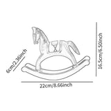 Maxbell Rocking Horse Statue Multifunction Ornament for Housewarming Office green