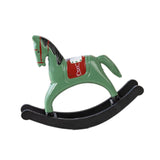 Maxbell Rocking Horse Statue Multifunction Ornament for Housewarming Office green