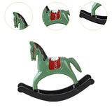 Maxbell Rocking Horse Statue Multifunction Ornament for Housewarming Office green