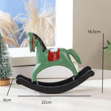 Maxbell Rocking Horse Statue Multifunction Ornament for Housewarming Office green