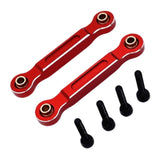 Maxbell 2x RC Car Chassis Fixing Linkage Rod Front Steering Fixed Rod for 1:14 14211 Red Silver