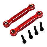 Maxbell 2x RC Car Chassis Fixing Linkage Rod Front Steering Fixed Rod for 1:14 14211 Red Silver