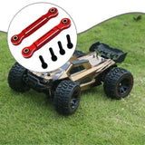 Maxbell 2x RC Car Chassis Fixing Linkage Rod Front Steering Fixed Rod for 1:14 14211 Red Silver