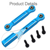 Maxbell 2x RC Car Chassis Fixing Linkage Rod Front Steering Fixed Rod for 1:14 14211 Blue Silver