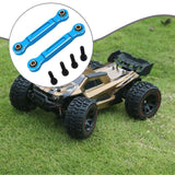 Maxbell 2x RC Car Chassis Fixing Linkage Rod Front Steering Fixed Rod for 1:14 14211 Blue Silver