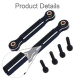 Maxbell 2x RC Car Chassis Fixing Linkage Rod Front Steering Fixed Rod for 1:14 14211 Black Silver
