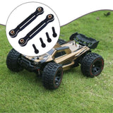 Maxbell 2x RC Car Chassis Fixing Linkage Rod Front Steering Fixed Rod for 1:14 14211 Black Silver