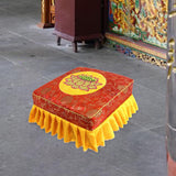 Buddha Meditation Floor Seat with Cover for Buddha Meditation Red Set