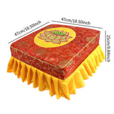 Buddha Meditation Floor Seat with Cover for Buddha Meditation Red Set