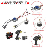 Motor with ESC Set Reliability Wear Resistant Replacement for MN78 MN82 1/12 Gold