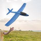 Maxbell Foam Glider Airplane Toy Flying Toy for Kids Easter Gift Hand Throwing Plane Blue