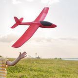 Maxbell Foam Glider Airplane Toy Flying Toy for Kids Easter Gift Hand Throwing Plane Red