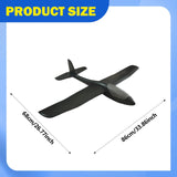 Maxbell Foam Glider Airplane Toy Flying Toy for Kids Easter Gift Hand Throwing Plane Black