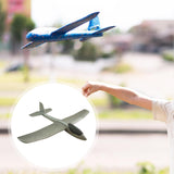 Maxbell Foam Glider Airplane Toy Flying Toy for Kids Easter Gift Hand Throwing Plane Silver Gray