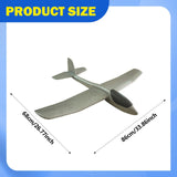 Maxbell Foam Glider Airplane Toy Flying Toy for Kids Easter Gift Hand Throwing Plane Silver Gray