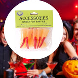 Maxbell 10Pcs Witch Nails Fingernails Long Witch Fingers for Dress up Stage Show Bar 1.5cmx6cm