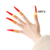 Maxbell 10Pcs Witch Nails Fingernails Long Witch Fingers for Dress up Stage Show Bar 1.5cmx6cm