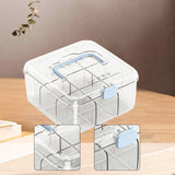 Maxbell Photo Card Organizer Dustproof Trading Card Storage Box for Toys Handicrafts blue handle