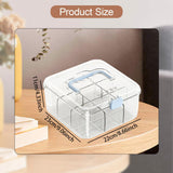 Maxbell Photo Card Organizer Dustproof Trading Card Storage Box for Toys Handicrafts blue handle