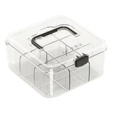 Maxbell Photo Card Organizer Dustproof Trading Card Storage Box for Toys Handicrafts black handle
