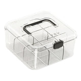 Maxbell Photo Card Organizer Dustproof Trading Card Storage Box for Toys Handicrafts black handle